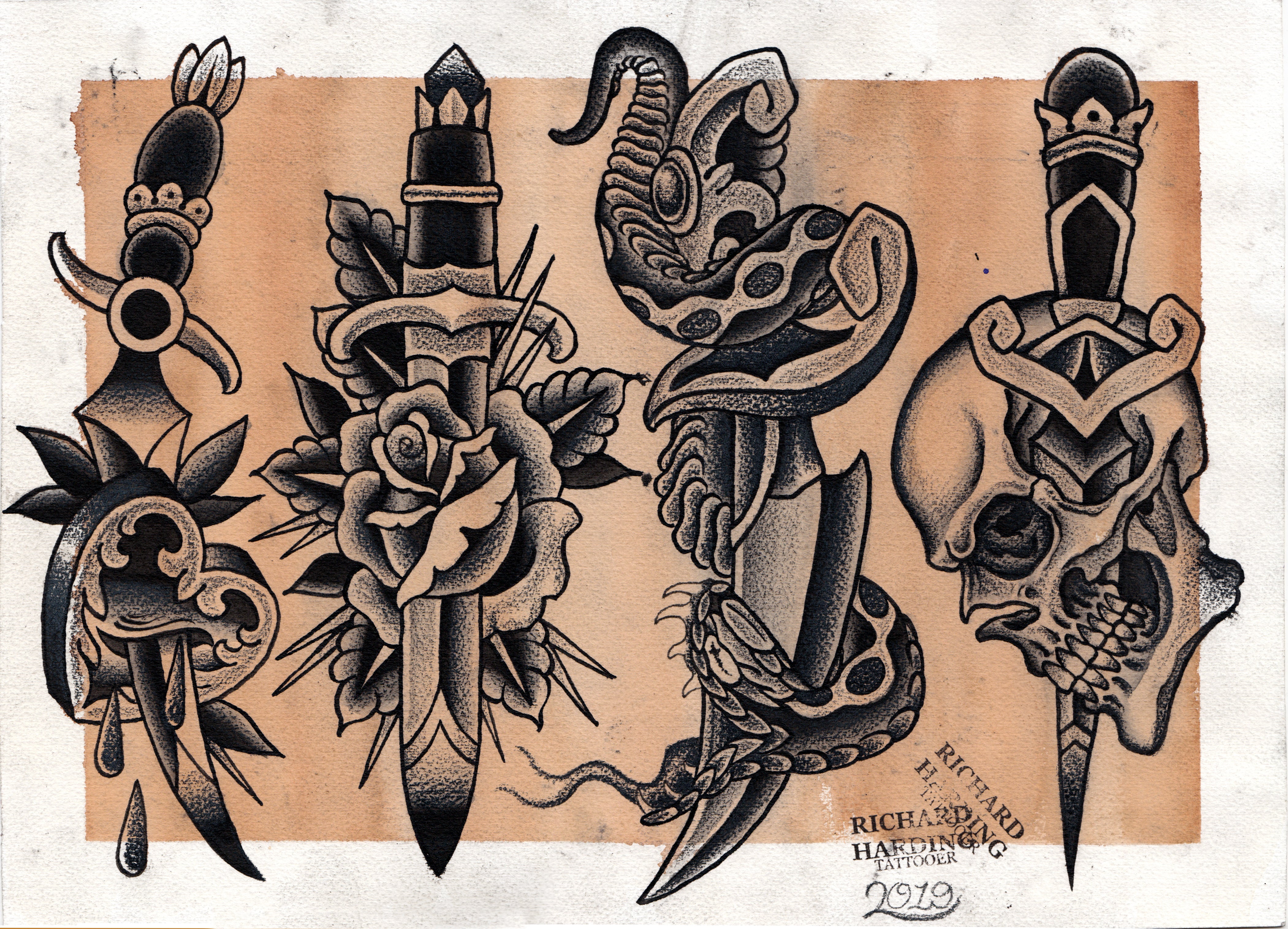 Dagger Tattoo Images  Browse 7762 Stock Photos Vectors and Video   Adobe Stock